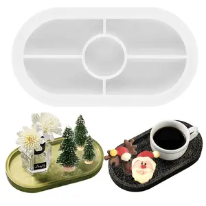 Oval Tray Resin Concrete Plaster Jesmonite Mold for Home Decoration - Durable & Stylish Decorative Tray Mould