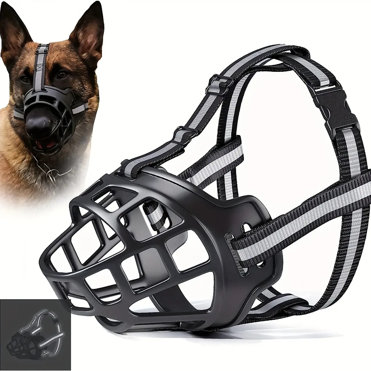 Adjustable Breathable Dog Muzzle for Biting, Chewing, Barking, and Training - Safe and Comfortable Mouth Cover for Small, Medium, and Large Dogs