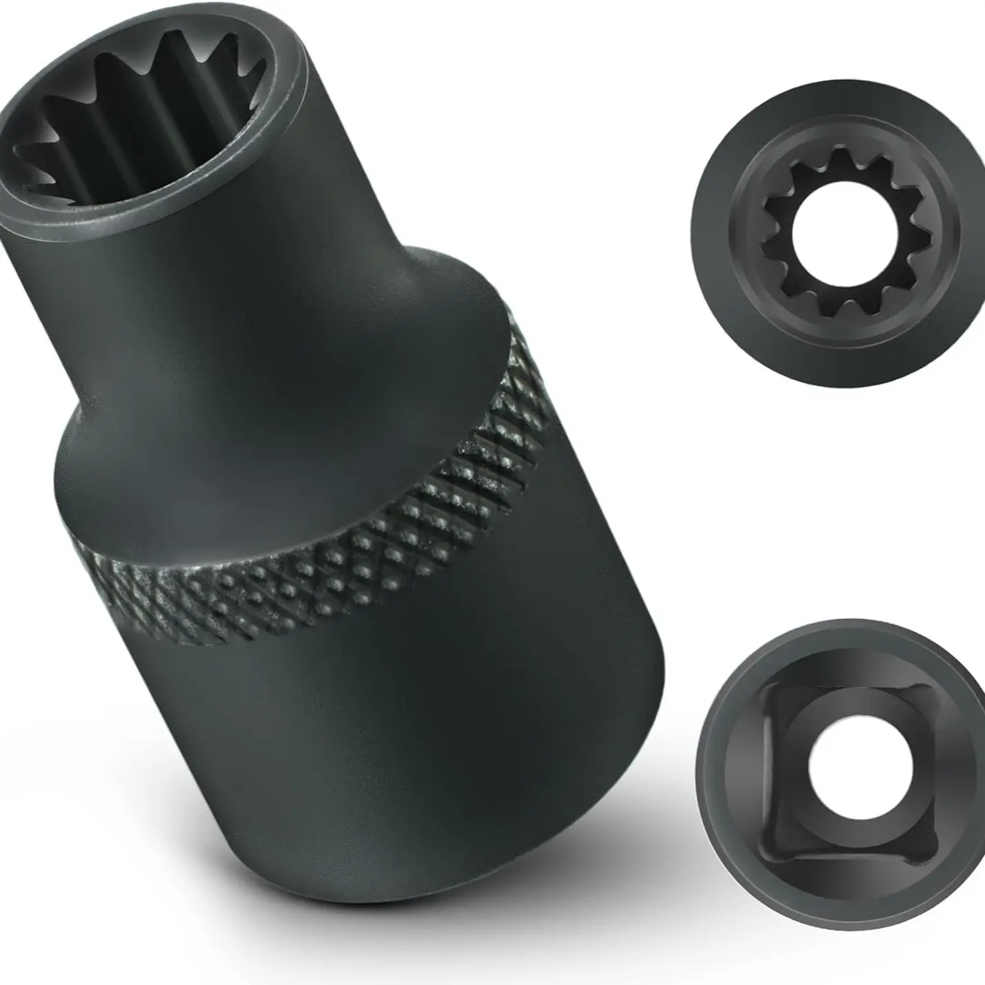 11 Point Truck Brake Caliper Socket, 3/8" Drive CR-V Steel Tool Automotive Repair Tools Compatible with Bendix ADB 22X, ADB 225, SN6, SN7, SK7 Air Disc Brake Calipers