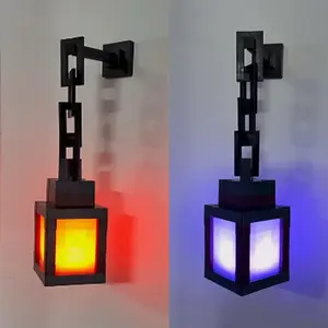 Pixelated Lantern Night Light, 2026 Christmas Gift LED 16 Color Changing Hanging Lamp, Rechargeable Wall Desktop Night Light for Kids Boys Girls Men