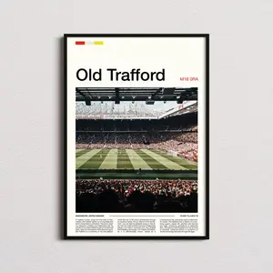 Old Trafford Stadium Print, Old Trafford Stadium Poster, Old Trafford Stadium Wall Art, Manchester United Art Print, Old Trafford Photo