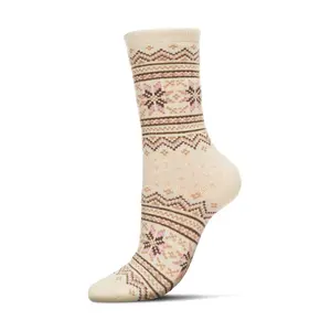 Memoi Fairisle Cashmere Crew Socks