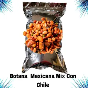 Botana Mexicana Mix Con Chile 1 libra - Authentic Mexican Snack Blend with Spicy Peanuts & Peppers