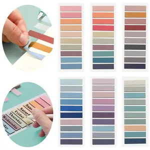 Sticky Tabs Page Markers,Morandi Sticky Note Tabs Colored Writable and Repositionable Book Flags Tabs Strip Index Tabs,Page Tabsfor Page Marking Classify File 200/800/1400pcs Random Colors, Sticky Labels, Office Supplies