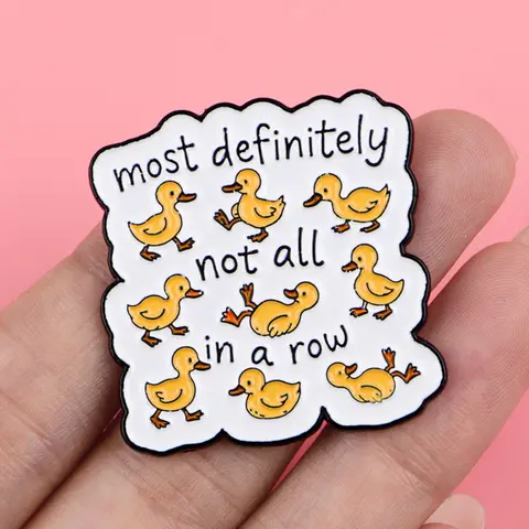 Adorable Duck Enamel Brooch, Cute Collectible, Zinc Alloy Unique Design Badge, Backpack Women's Accessory, Fashion Jewelry Gift, All Seasons