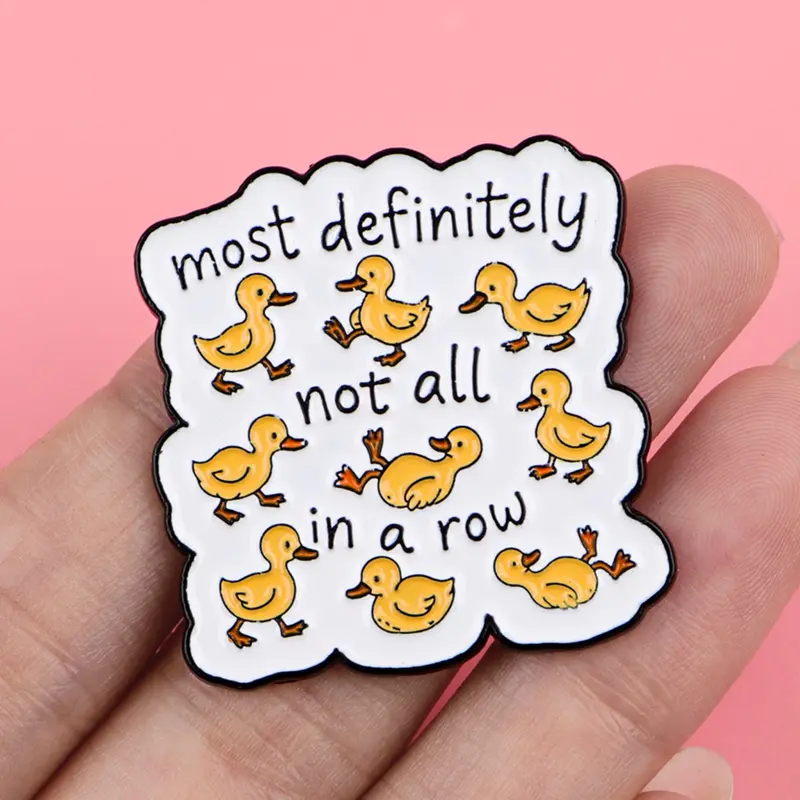 Adorable Duck Enamel Brooch, Cute Collectible, Zinc Alloy Unique Design Badge, Backpack Women's Accessory, Fashion Jewelry Gift, All Seasons