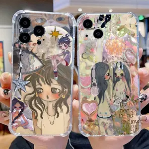 Aya Takano Japanese painter Phone Case For iPhone 16 15,14,13,12,11 Plus,Pro,Max, Transparent Silicone Soft