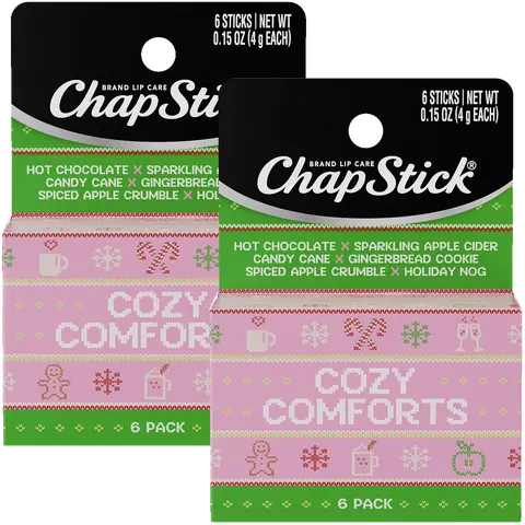 ChapStick Cozy Comforts Holiday Lip Balm Packs (12 Sticks), Stocking Stuffer