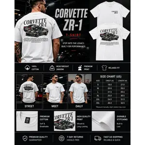 🏎️ ZR-1 Original Art Graphic T-Shirt – Corvette Performance Car Streetwear Tee, Oversized Cotton Crewneck, Y2K Supercar Aesthetic Shirt, Summer Outfit for Men, Gift for Car Enthusiasts & Gearheads, TikTok Viral Graphic Tee