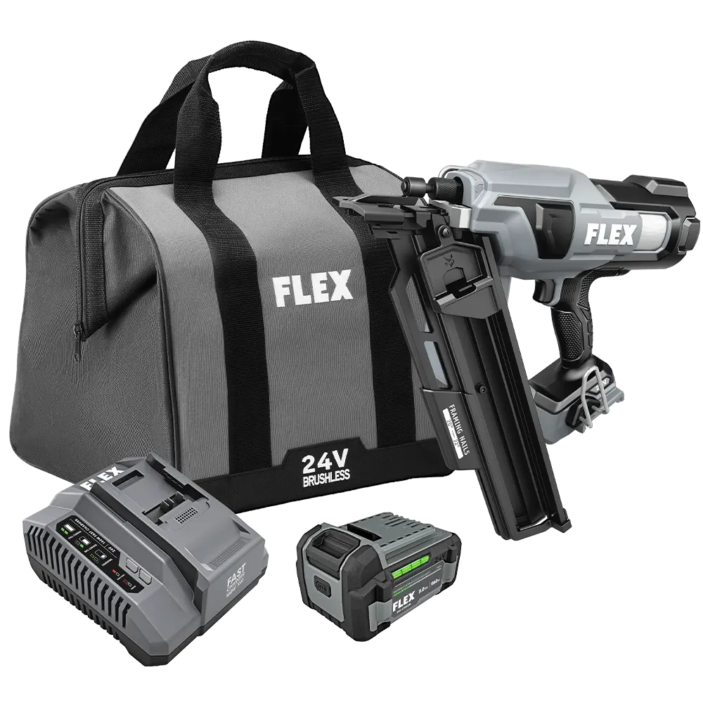Flex Tools 21 Degree Framing Nailer Kit FX4351A-1C