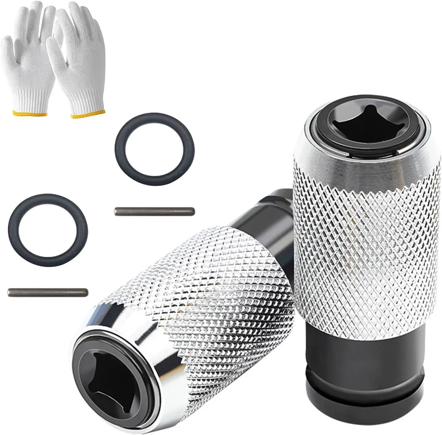 2 Pcs Electric Drill to Electric Hammer Adapter, Carbon Steel, 65mm, Flat Head, Adapter