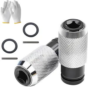 2 Pcs Electric Drill to Electric Hammer Adapter, Carbon Steel, 65mm, Flat Head, Adapter