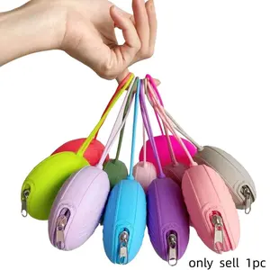 Silicone Baby Pacifier Storage Bag, Portable Zipper Case for Coins, Earphones, and Cables, Ideal for Kids on the Go, Silicone Snap Pouch