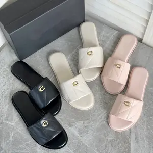 New stylish C-letter flat casual single-strap sports sandals, beach vacation outdoor sandals, women's style