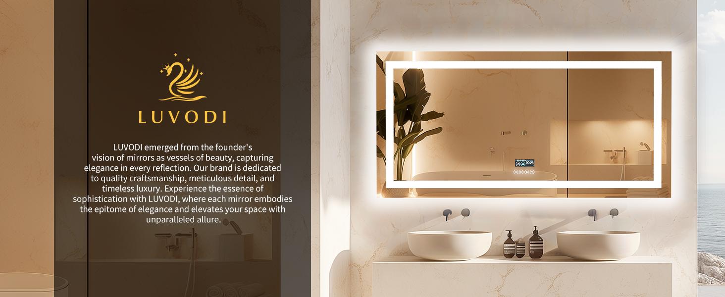 LumiBased LED Round Mirror LED Light with bluetooth