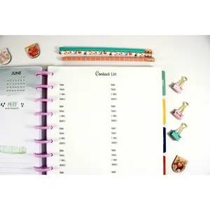 Contact List Inserts for 11-Disc Big Happy Planner, Big Happy Planner Contact Information, Pre-punched Happy Planner Inserts, Pre-punched Contact Information