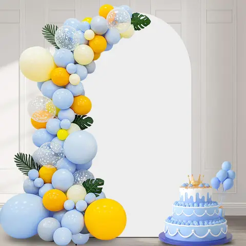 Arch Backdrop Cover, Wedding Arched Backdrop, Double-sided Wedding Arch Cover, Spandex Fitting Round Top Backdrop Cover, Decor For Weddings, Party Decor for Birthday, Wedding (Arch Support Not Included)