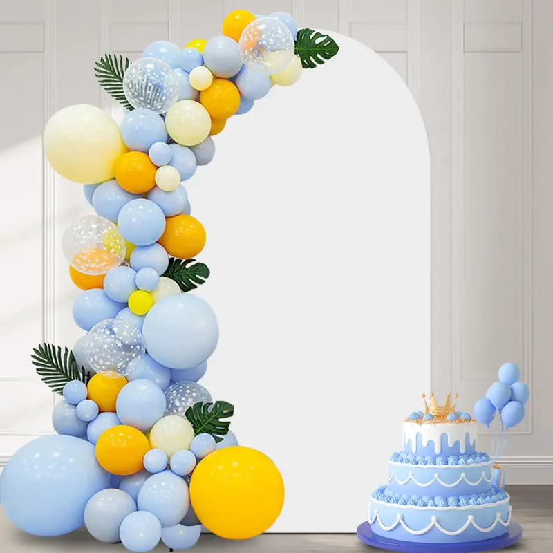 Arch Backdrop Cover, Wedding Arched Backdrop, Double-sided Wedding Arch Cover, Spandex Fitting Round Top Backdrop Cover, Decor For Weddings, Party Decor for Birthday, Wedding (Arch Support Not Included)