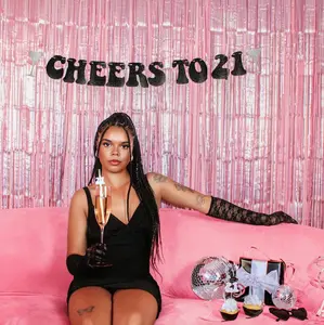 Cheers To 21 Retro Font Birthday Banner