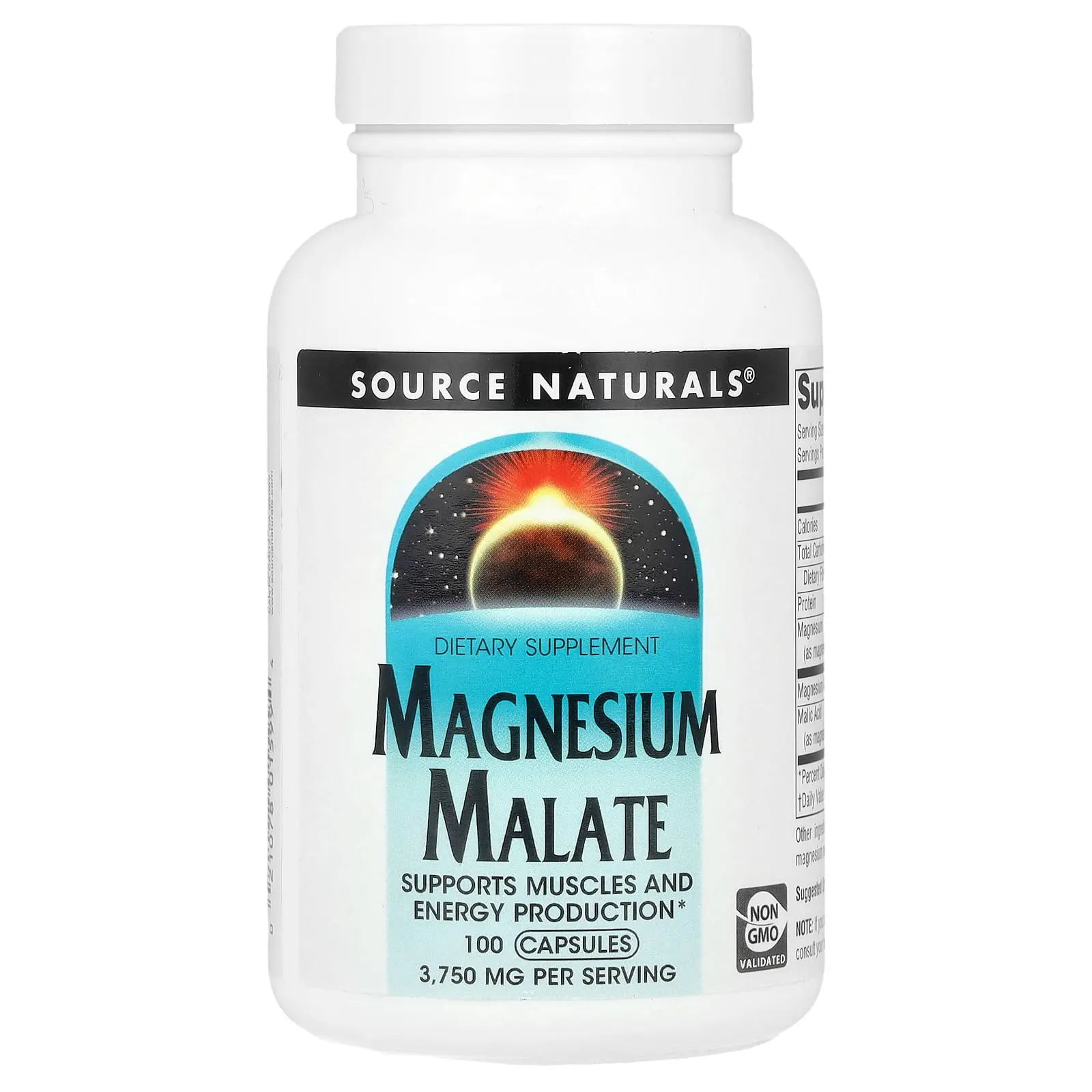Source Naturals Magnesium Malate, 100 Capsules