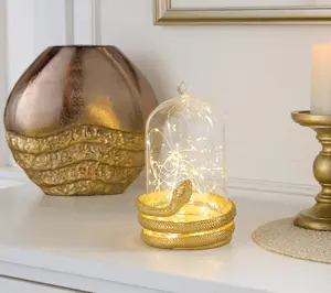 Martha Stewart 9.5" Twinkling Glass Snake Cloche