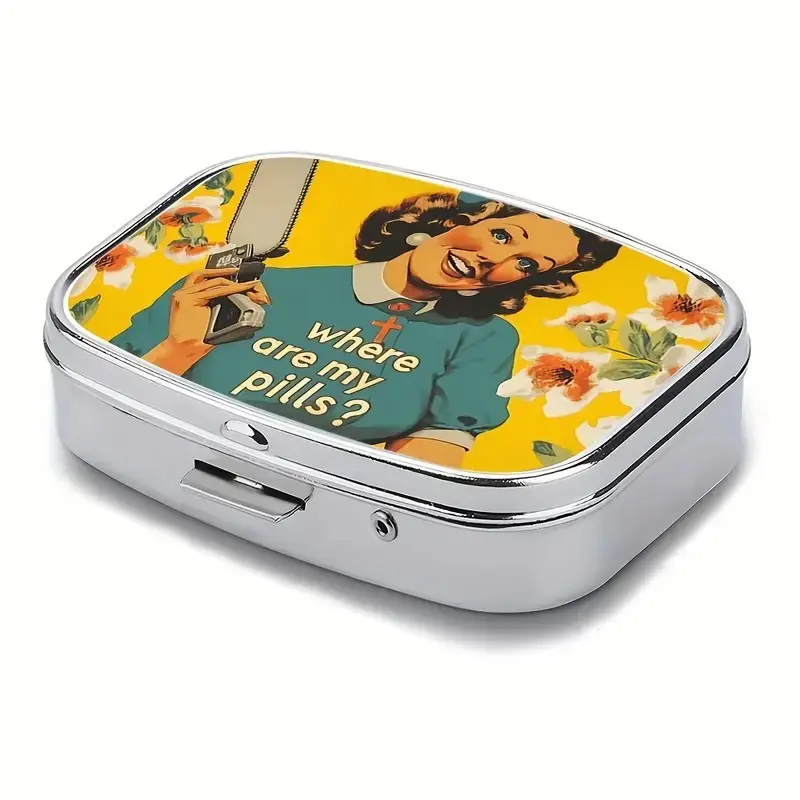 Two Compartment Pill Organizer, Portable Pocket/wallet Size, Ideal for Travel & Daily Use, Durable Design for Organized Medications, Vitamin Organizer