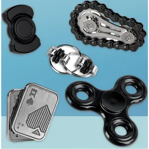 5 Pack Metal Fidget  Set Magnetic Slider Clicker Spinner Stress Anxiety Relief Sensory  for Autism ADHD Office Desk Gift toys