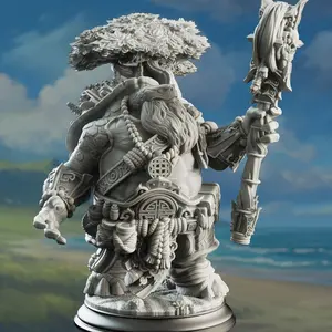 Tortle Wiseman Wizard - Elki the Wanderer 3D-Printed Miniature, Collectible Character Figure Miniature, DM Stash Home Decor Statue for Home Supplies, 3D-Printed Miniatures, Character Figure Miniatures