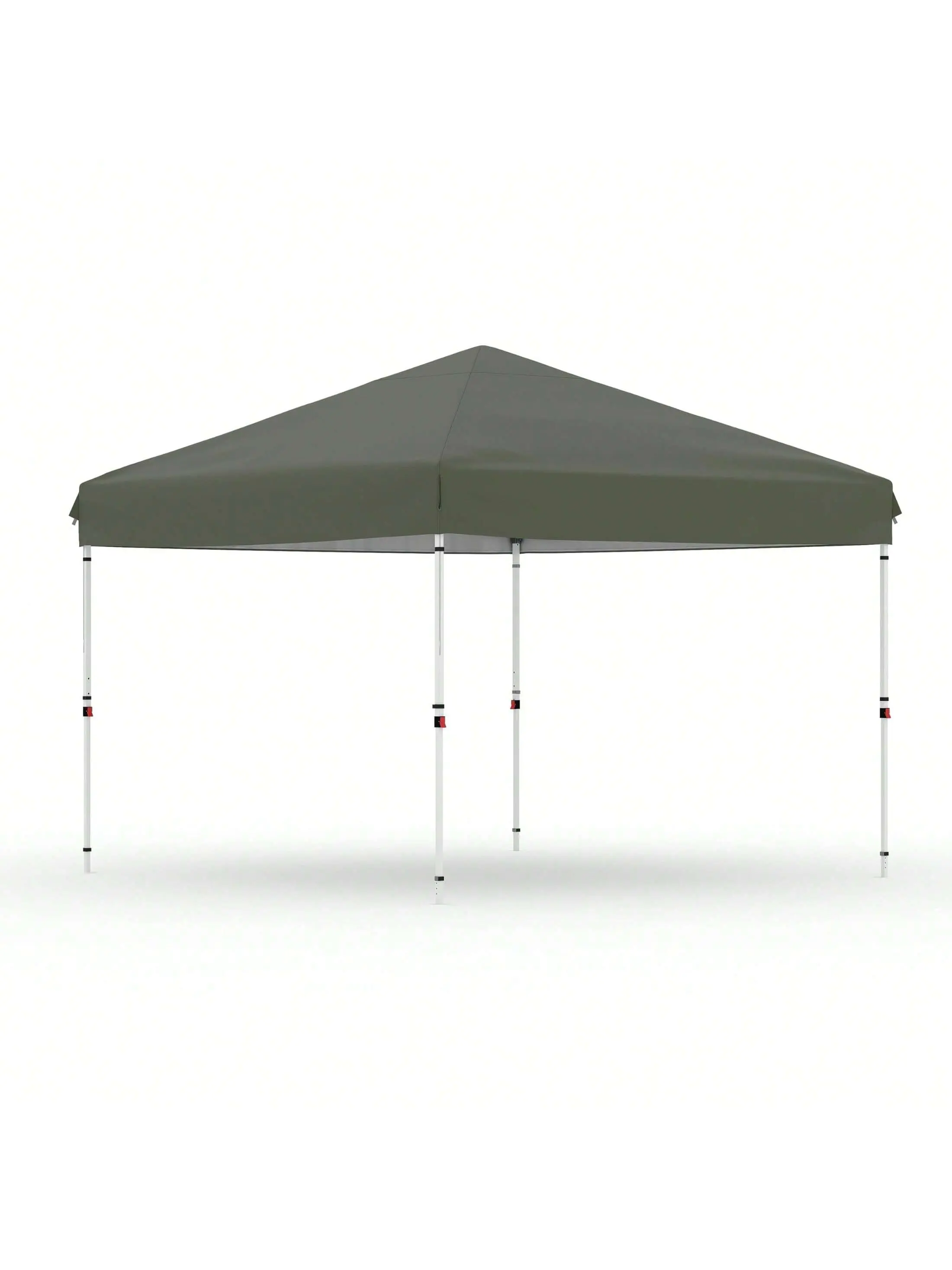 Gaomon 10x10 ft Heavy-Duty Square Pop Up Canopy Tent - Tool-Free 1-Person Setup, Steel Legs, Weatherproof Oxford Fabric, Non-Removable Sidewall, Windproof for Fishing, Outdoor Activities, Farms (Gray)