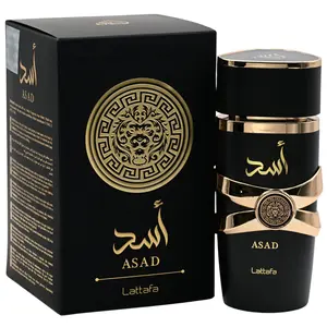 Lattafa Asad Oud Women's Eau de Parfum (EDP) - Modern Women's Fragrance, 3.3/3.4 oz (100 ml Bottle), New in Box