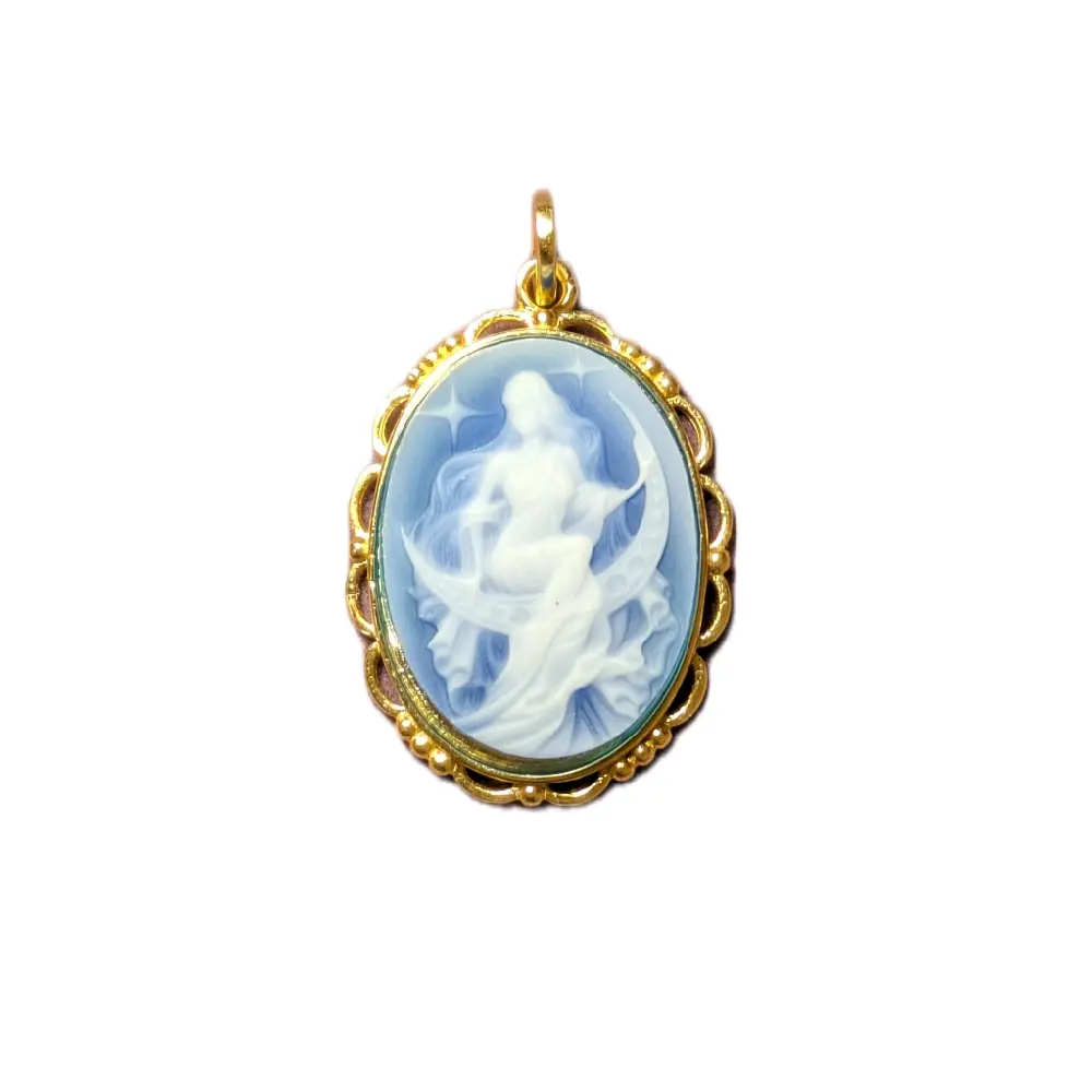 Selene Blue Agate Golden
