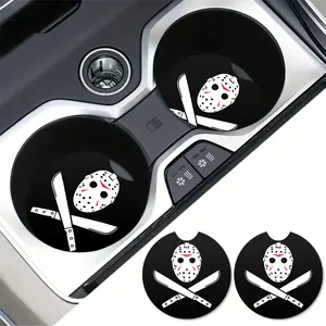 4 pc Fashionable Car Coasters - Easy to Remove Non-slip Universal Coasters, Durable Synthetic Rubber, Suitable for Car/Home/Office Desk, Car Accessories