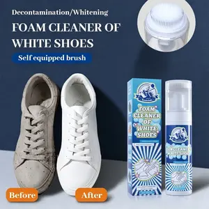 Multi-purpose shoe cleaner, sneaker cleaning foam, removes stains and dust. Suitable for white shoes, leather, knitted fabric, boots, canvas and textiles. It cleans, whitens and causes no damage to shoes.