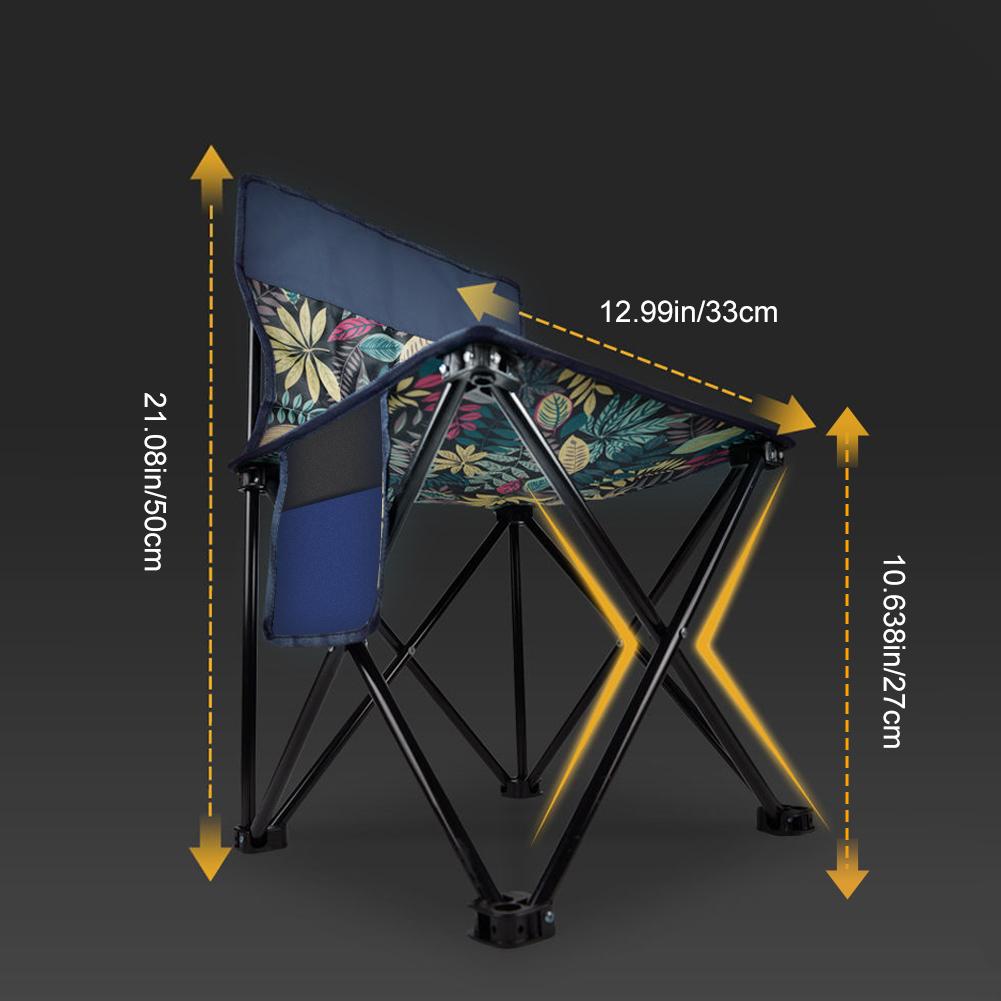 Lightweight Folding Chair with Back Support, Perfect for Camping, Beach Outings, Fishing & Travel, Portable Design for Easy Storage & Outdoor Comfort