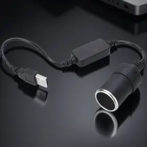 USB Cigarette Lighter Adapter, 12V 8W Car Charger Converter, USB A Male to Female Socket, 5V 2.1A to 12V Power Adapter for Vehicle Charging, Fast Auto Outlet Compatible with Phone, Tablet, GPs, Universal Car Adapter