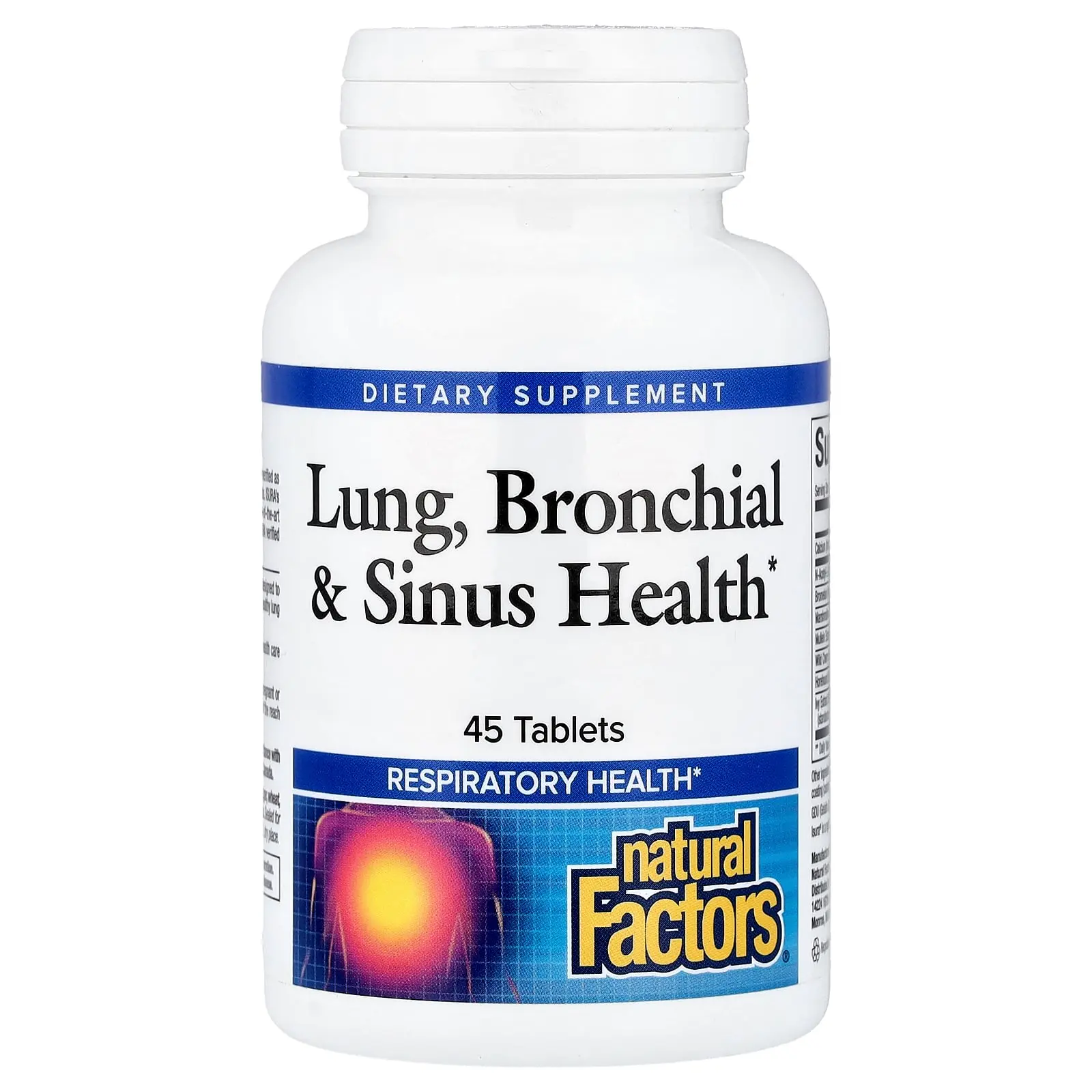 Natural Factors Lung, Bronchial & Sinus Health, 45 Tablets Natural Factors Lung, Bronchial & Sinus Health, 45 Tablets
