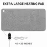 AIYUANQI Heatable Extra Large Soft Cotton Electric Body Heating Pad - 40"x20" Ample Coverage, 6 Adjustable Heating Temperature Settings, Heat Insulating, Auto Shut-Off, Machine Washable, Massage Function, for Cramps & Back Relief, Adulting Women's Gifts
