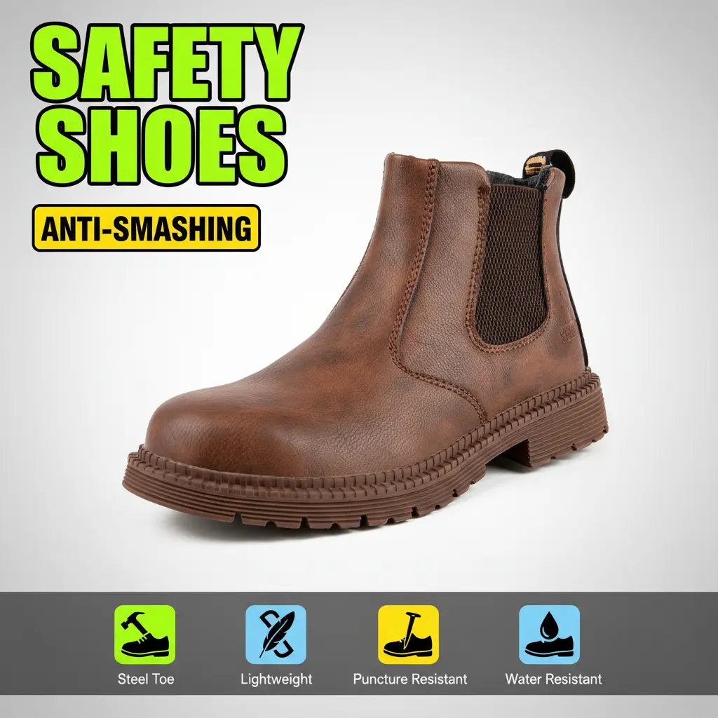 Unisex Work Safety Footwear - Indestructible, Puncture-Resistant, Orthopedic, Splash-Proof, 100% Waterproof, Anti-Slip, Durable, Comfortable All-Purpose Casual Shoe, Dry, Women, Chic, Round Toe