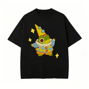 Unisex Vintage Star Frog Cartoon Oversized T-Shirt - Short-Sleeve, Breathable Street Style Streetwear, Casual Summer Day Outerwear, Soft Comfortable Top