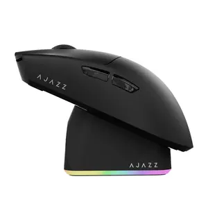 AJAZZ AJ139P V3 MC Wireless Game Mouse Set the third mock examination Office Mouse Free Mouse Storage Bag Anti slip Stick RGB Magnet Charging Base PAW3311 Sensor Six gear DPI24000 Support Multi system Application for E-sports Games and Office