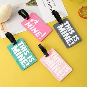 4pcs PVC Mixed Creative Travel Case Tag, Luggage Tag, Cute Bag Identification Hanging Tag, Student Campus Card Protective Cover, Anti Loss, Ideal for Travel