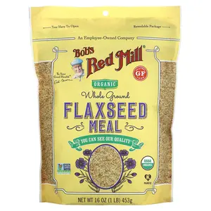 Bob's Red Mill Organic Flaxseed Meal, Whole Ground, 1 lb (453 g)