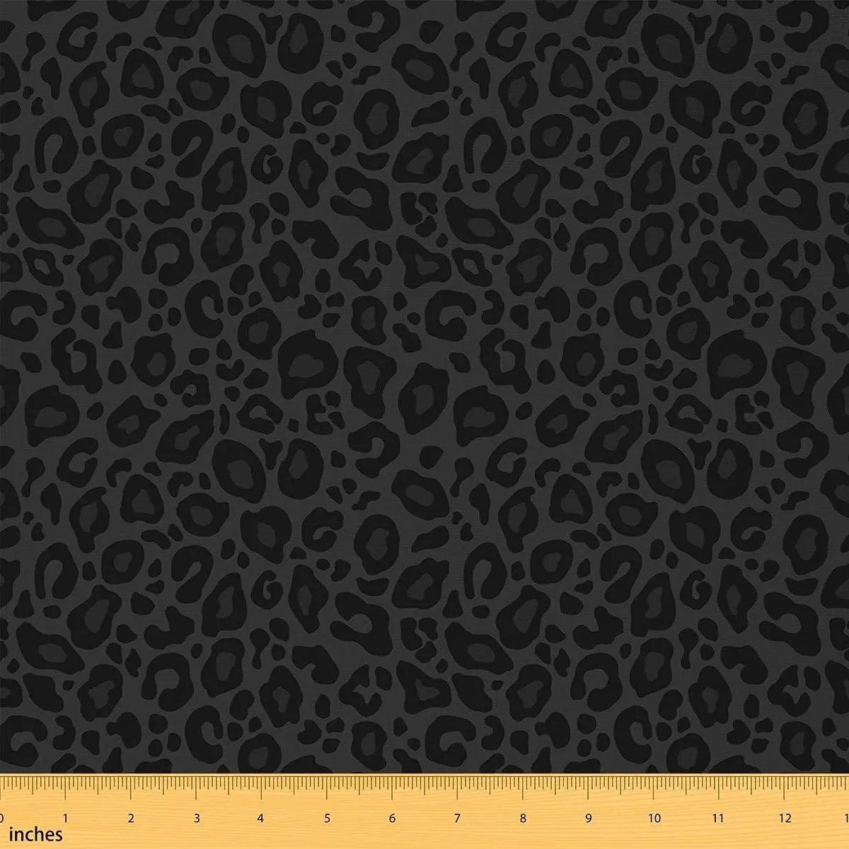 Leopard Print Fabric,African Cheetah Wildlife Soft Flannel Polyester No Stretch,Black Wild Animal Skin Fabric Soft Flannel Polyester No Stretch and Home DIY Projects