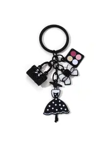 Elegant Bow Keychain, High-Heeled Bag Charm Accessory, Fashionable Classic Women's Gift, Unique Memorial Present