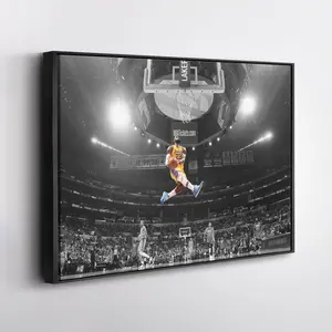 LeBron James Canvas Art – Slam Dunk Lakers Wall Decor Decoration Gifts