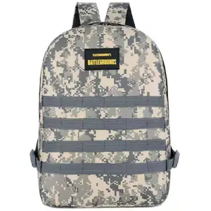 Camouflage Student School Bag PlayerUnknown's Battlegrounds Eating Chicken Backpack Level 3 Bag, Large Capacity Men's and Women's Outdoor Travel Backpack