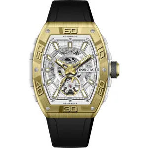 Invicta Men's Watch - S1 Rally Automatic Silver Tone Dial Black Silicone Strap | 69520