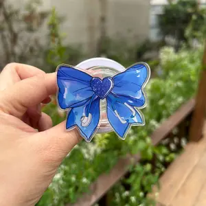Blue Nurse Bow MagSafe Phone Grip – Stethoscope Ribbon Magnetic Pop Socket & Kickstand – Cute Healthcare Gift for Phone & Kindle