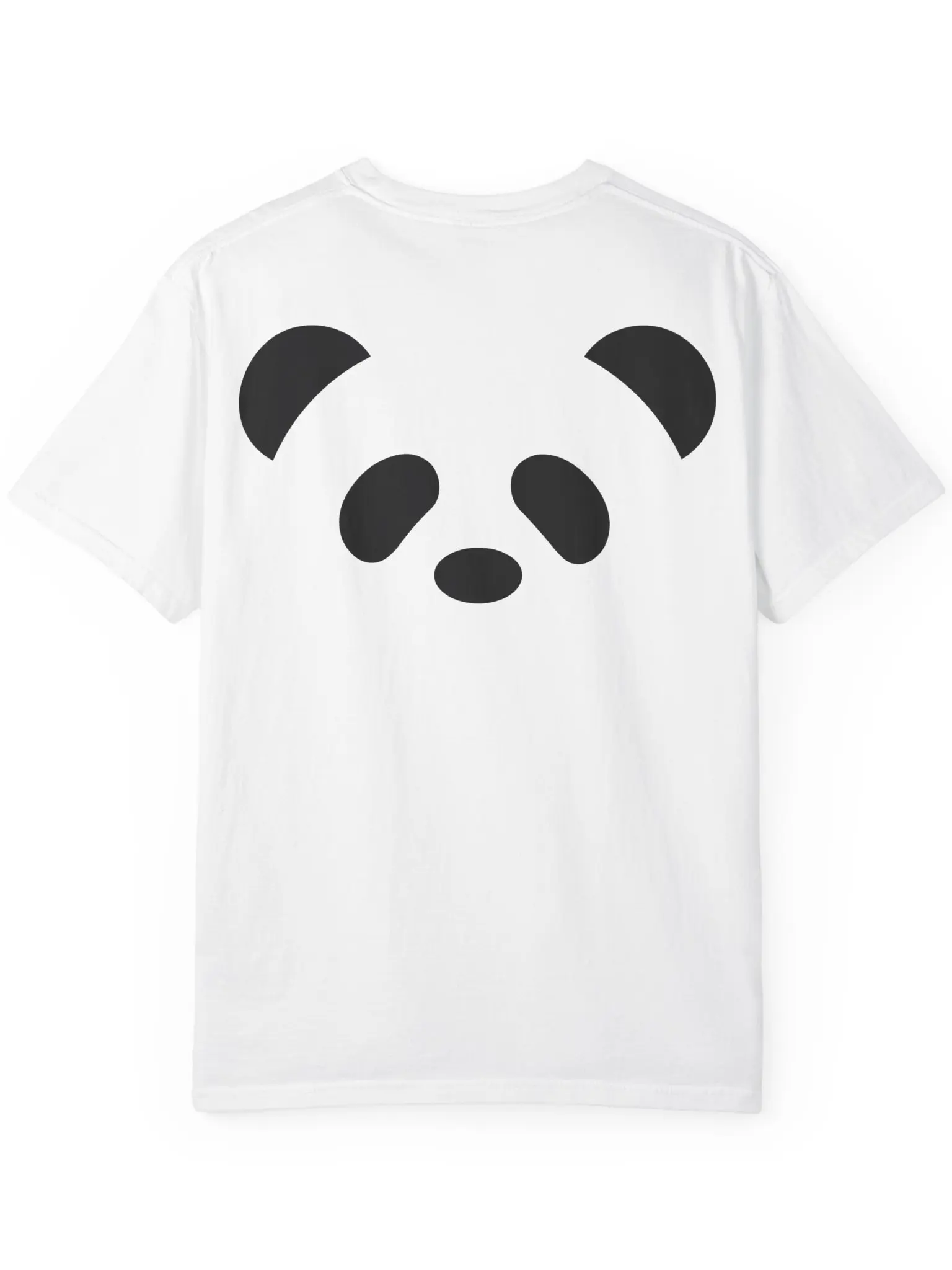 Cute Pocket Panda Front and Back Graphic T-Shirt, Minimalist Animal Face Tee, Aesthetic Unisex Kawaii Top, Casual Summer Short Sleeve Shirt for Men and Women