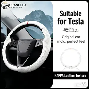 Suitable for Tesla car interior accessories, car gifts, Model 3Y steering wheel cover, ultra-thin with centered return mark, YL car handle decoration